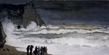 尅勞德 莫奈 Rough Sea At Etretat 尅勞德 莫奈 Rough Sea At Etretat
